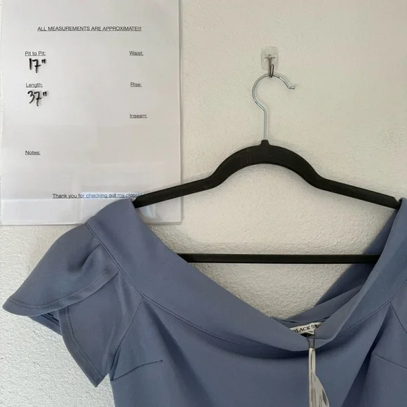 Black Swan New Off the Shoulder Periwinkle Dress Size‎ M - Picture 5 of 5